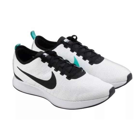 white and teal nikes